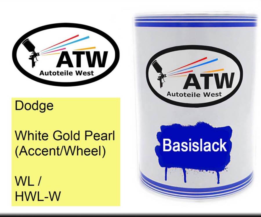 Dodge, White Gold Pearl (Accent/Wheel), WL / HWL-W: 500ml Lackdose, von ATW Autoteile West.